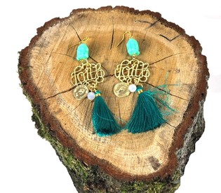 PENDIENTES ESTILO IBIZA BUDA MENTA (1 par)