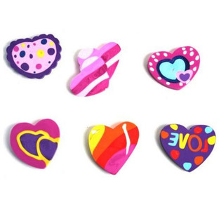 MIX DE GOMAS DE BORRAR CORAZÓN (24 uds.)