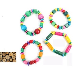 PULSERAS DE MADERA PARA NIÑOS (48 uds.)