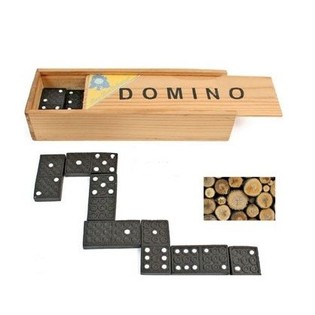 JUEGO DE DOMINÓ EN CAJA DE MADERA (12 ud.)
