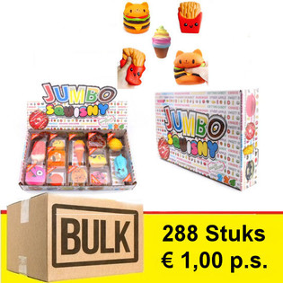 *** OFERTA POR VOLUMEN *** JUMBO SQUISHY en Expositor (288 uds.) - ¡Tendencia!