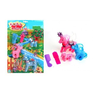 Gran Set de Juego Familia de Ponis en Cartón (6 uds.)