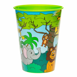 Vaso de plástico / Copa de helado Animales de la Selva - 260 ml (12 uds)
