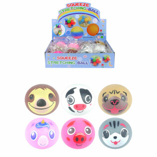 MIX ANIMALES SQUEEZE / PELOTAS ANTIESTRÉS EN EXPOSITOR (12 uds.)