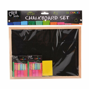 Set de Pizarra CREA KIDS 29x21CM con Tizas y Esponja (12 uds.)