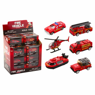 DIE CAST - MIX VEHÍCULOS DE BOMBEROS - ESCALA 1:64 - EN EXPOSITOR (24 uds)
