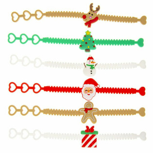 Pulseras navide&ntilde;as de silicona para ni&ntilde;os (12 unidades)