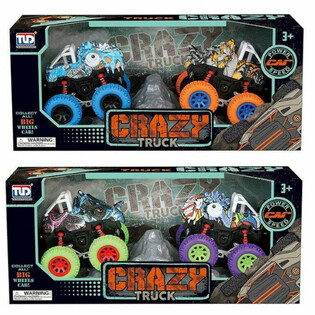 Set de 2 Monstertrucks Dinosaurios de Fricción en Caja de Regalo - Mix
