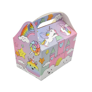 CAJA DE MEN&Uacute; UNICORNIO - Dim 18.5x12x19 CM - FOODBOX - KIDSBOX (24 uds.)